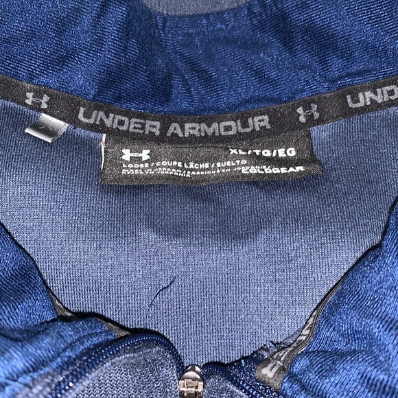 Under Armour Size XL Quarter Zip Navy Blue Sweater. Excellent condition - Picture 12 of 16